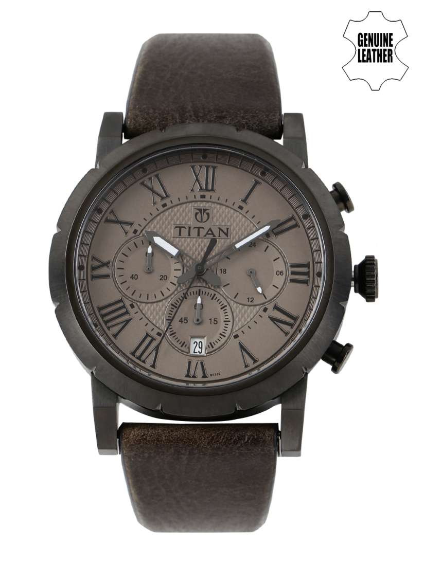 Buy Titan Men Brown Dial Chronograph Watch 90050QL02J Watches for Men 1155008 Myntra