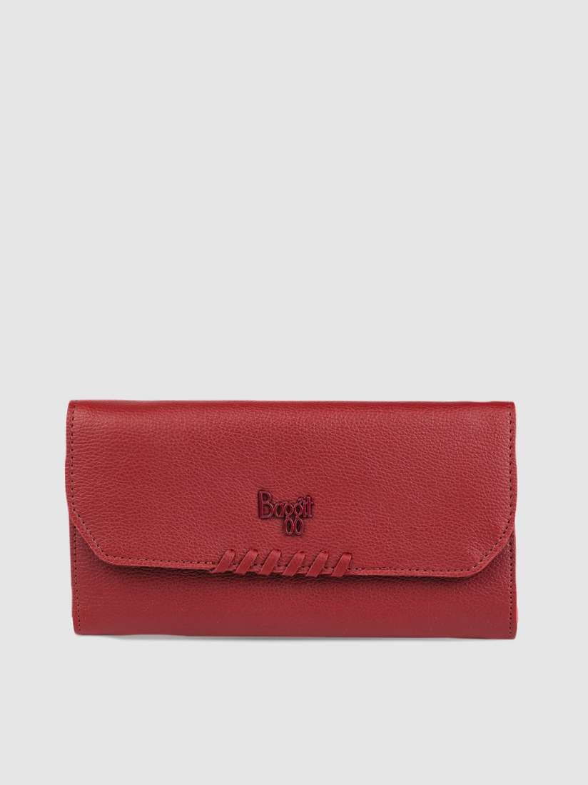 Buy Baggit Women Red Solid AUDREY Three Fold Wallet Wallets for Women 11550954 Myntra