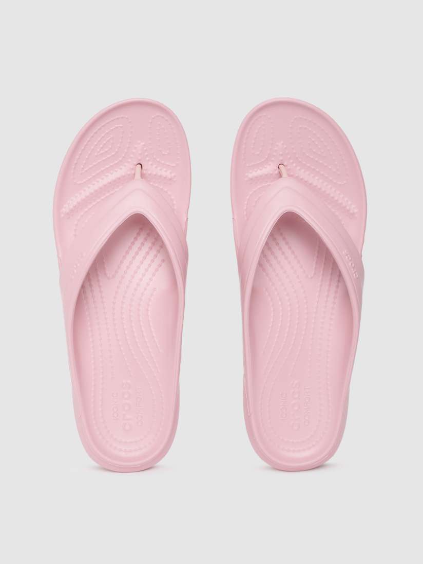 Buy Crocs Women Pink Solid Thong Flip Flops Flip Flops for Women 11567578 Myntra