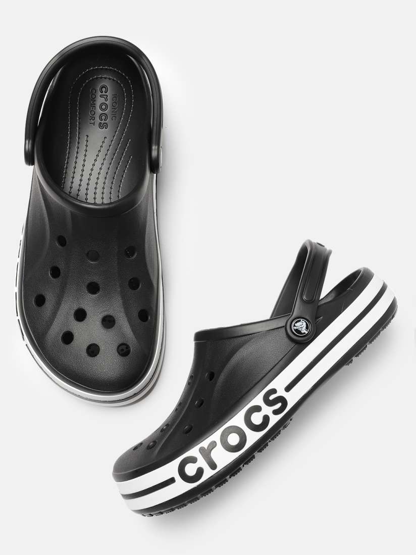 Buy Crocs Unisex Black Solid Bayaband Clogs Flip Flops for Unisex 11567686 Myntra