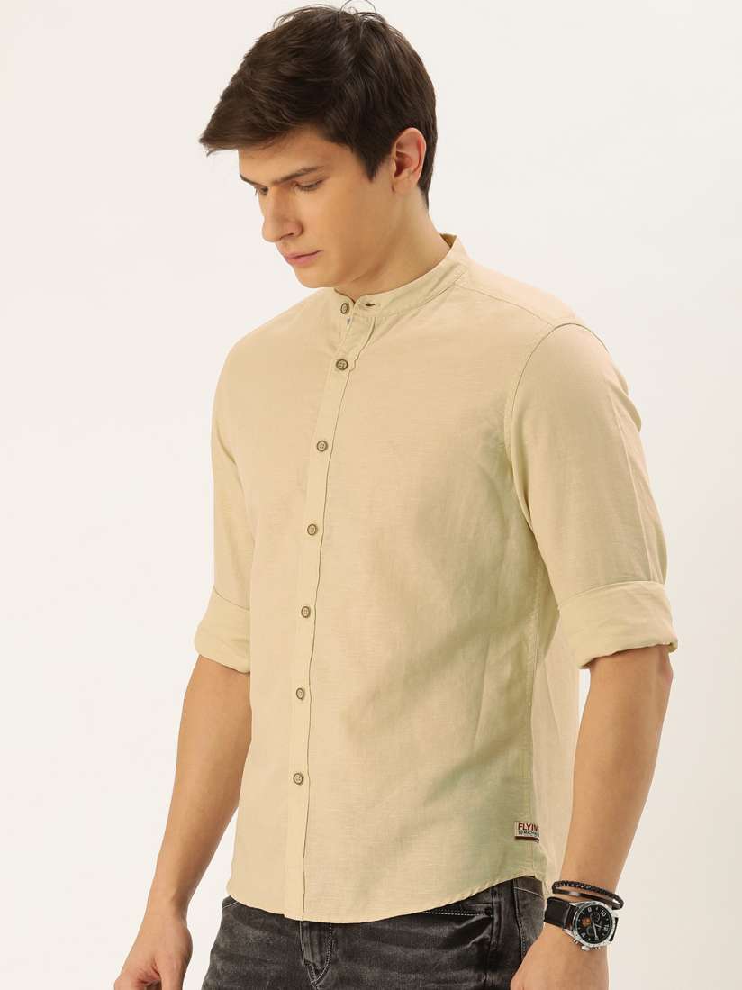 Buy Flying Machine Men Beige Slim Fit Solid Casual Shirt Shirts for Men 11567782 Myntra