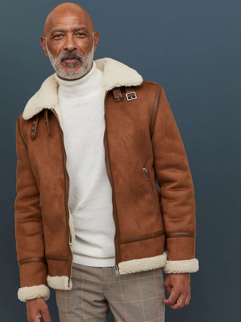 H&m short pile jacket shop