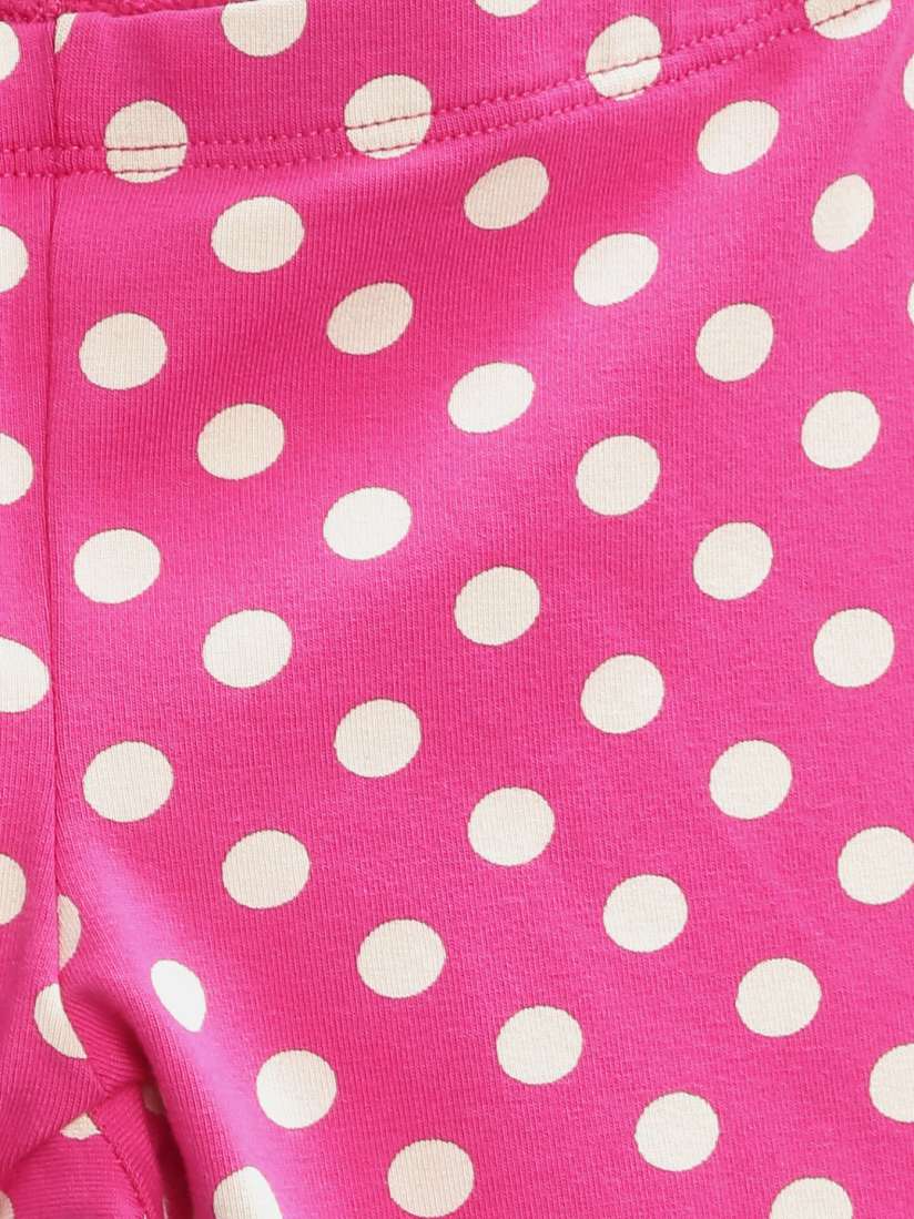 Buy United Colors of Benetton Girls Pink Polka Dot Print Leggings Leggings for Girls 1157159 Myntra