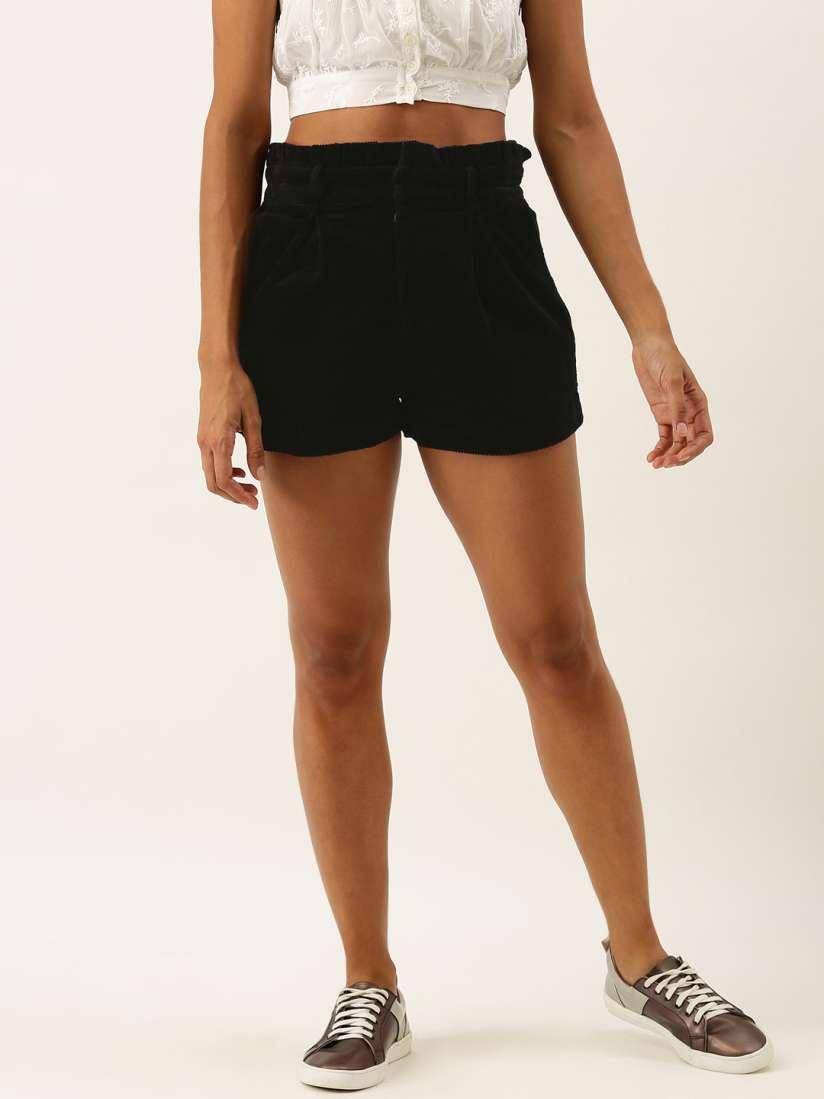 Velvet shorts forever 21 top