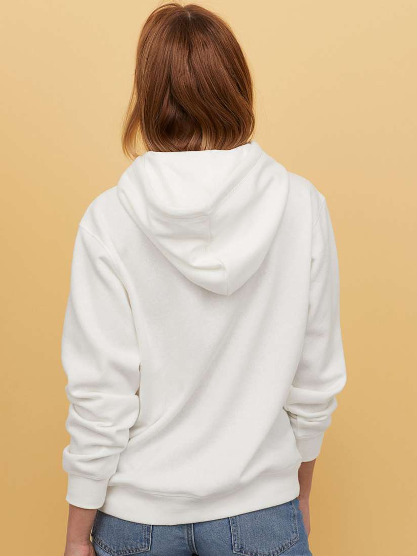 Hooded top with a motif discount