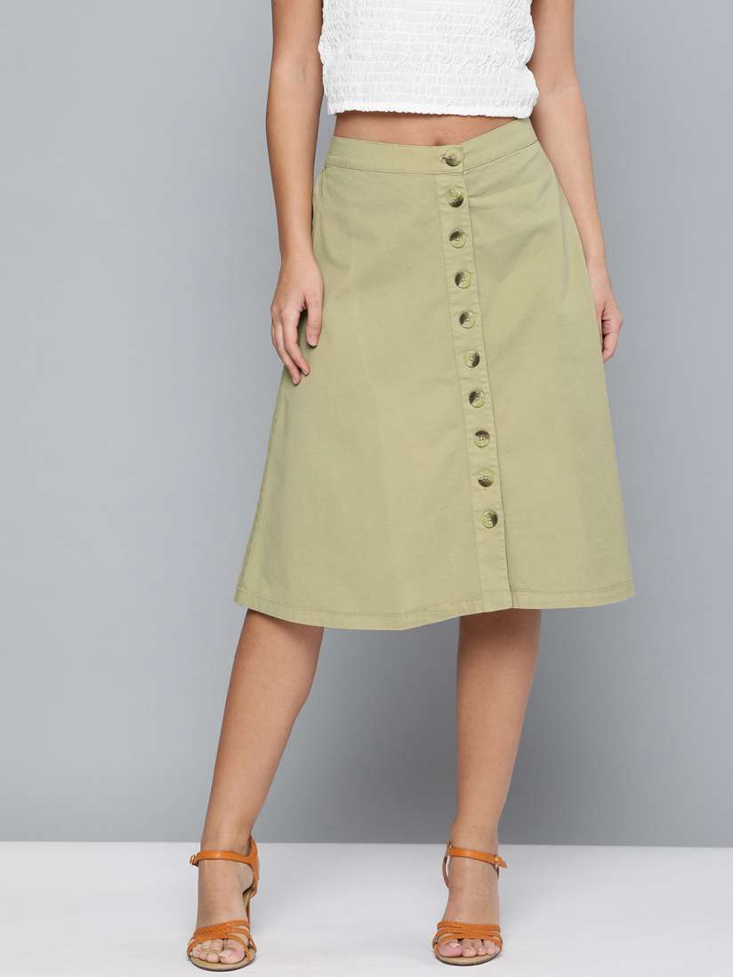 Khaki skirt womens 2020 cheap
