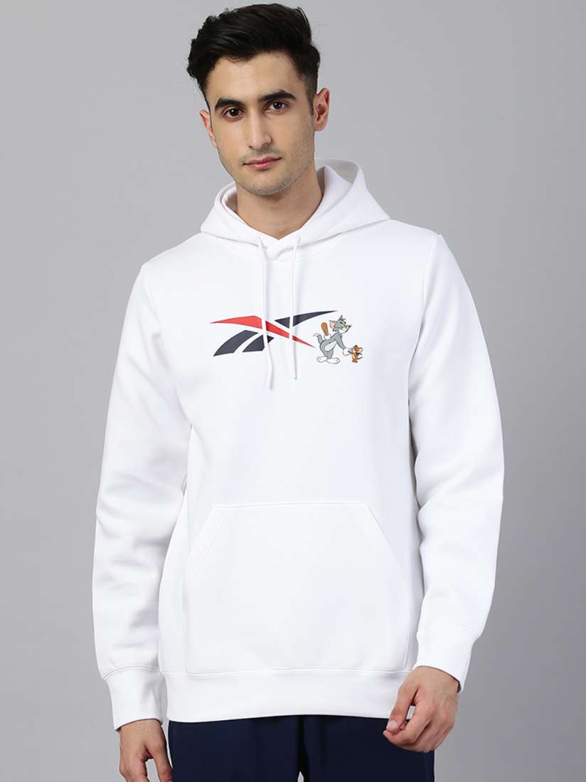 Buy Reebok Classic Unisex White Tom Jerry Printed Hooded Sweatshirt Sweatshirts for Unisex 11583602 Myntra