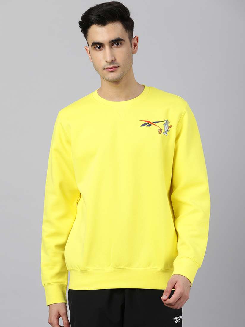 Buy Reebok Classic Unisex Yellow Tom Jerry Crew 3 Solid Sweatshirt Sweatshirts for Unisex 11583624 Myntra