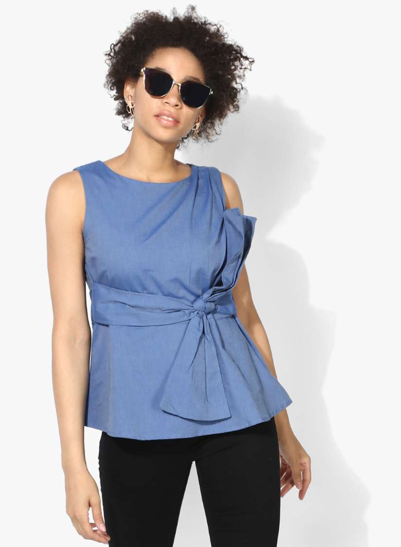 Buy MIAMINX Women Blue Solid Top Tops for Women 11601510 Myntra