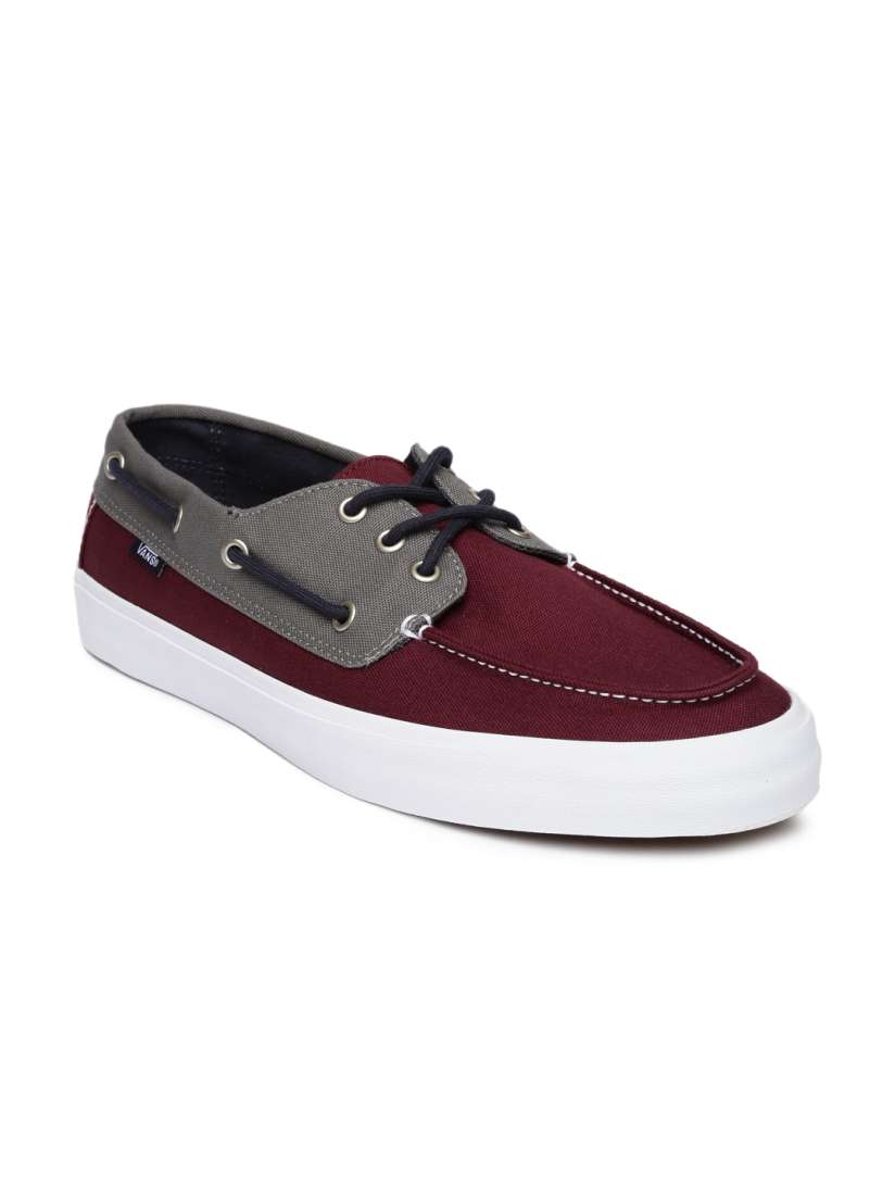 Buy Vans Men Maroon Grey Chauffeur SF Boat Shoes Casual Shoes for Men 1160167 Myntra