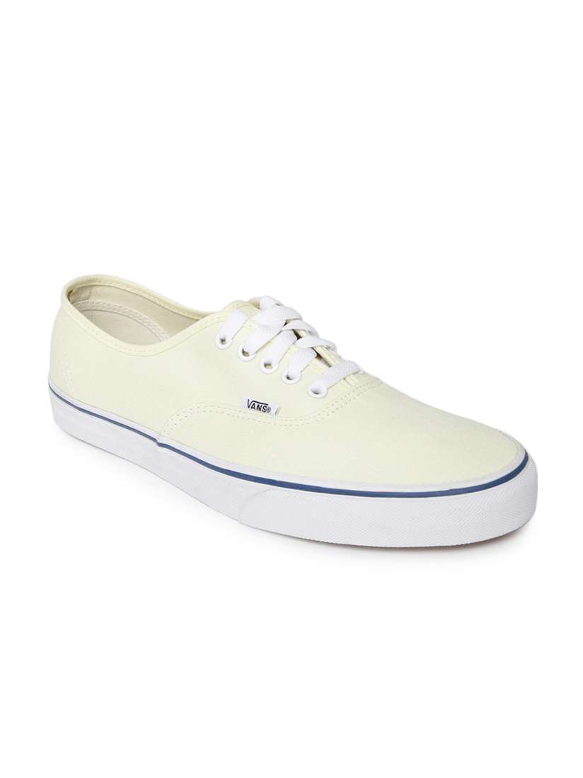 Buy Vans Unisex Cream Coloured Authentic Casual Shoes Casual Shoes for Unisex 1160204 Myntra