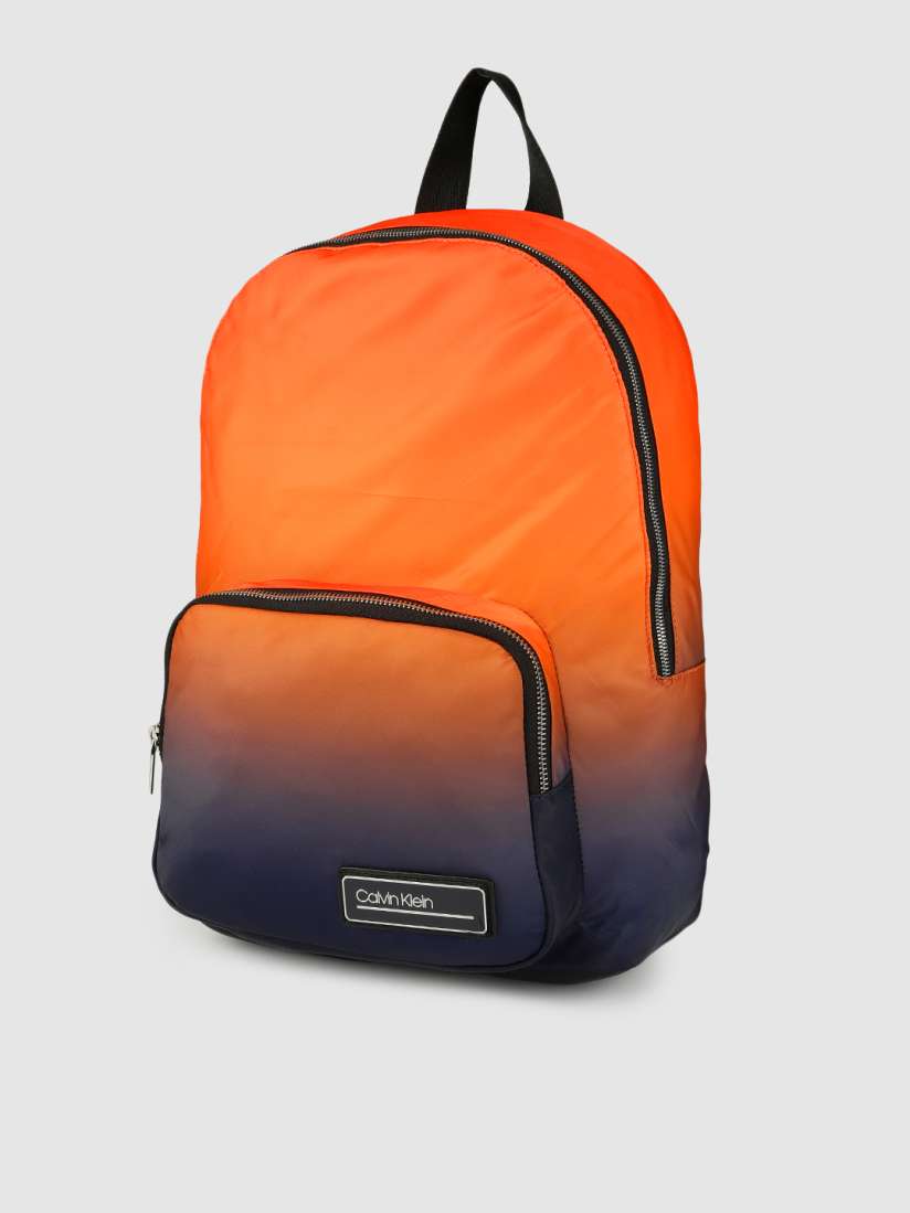 Buy Calvin Klein Men Orange Navy Blue Ombre Effect Backpack Backpacks for Men 11604730 Myntra
