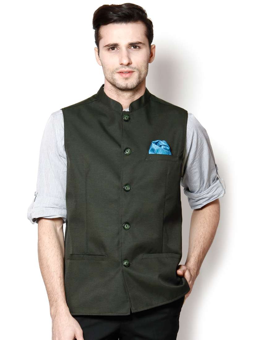 Buy even Green Nehru Jacket Nehru Jackets for Men 1161090 Myntra