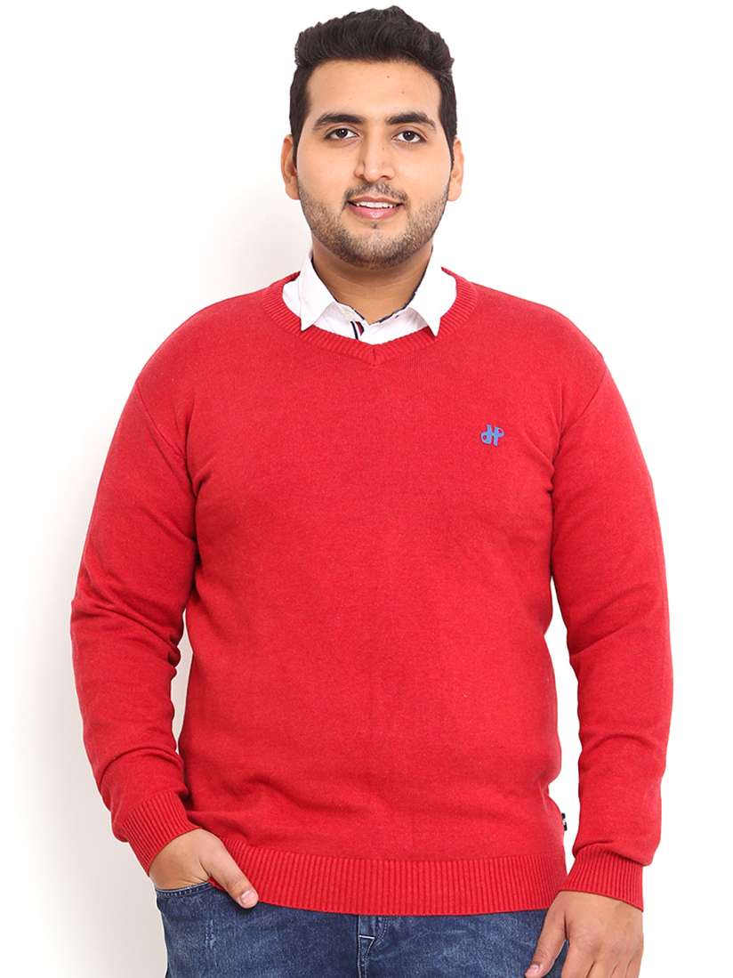 Buy John Pride Plus Size Red Sweater Sweaters for Men 1161709 Myntra