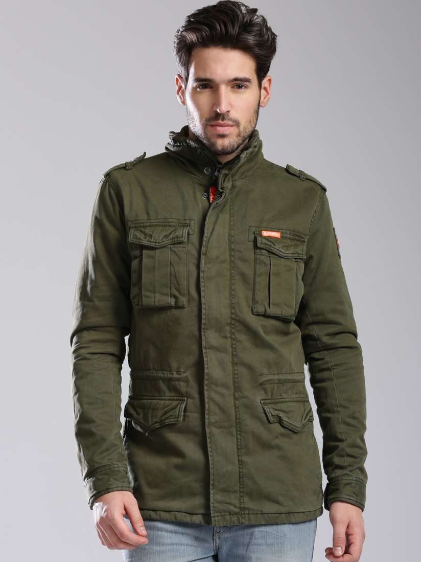 Buy Superdry Olive Green Parka Jacket Jackets for Men 1162497 Myntra