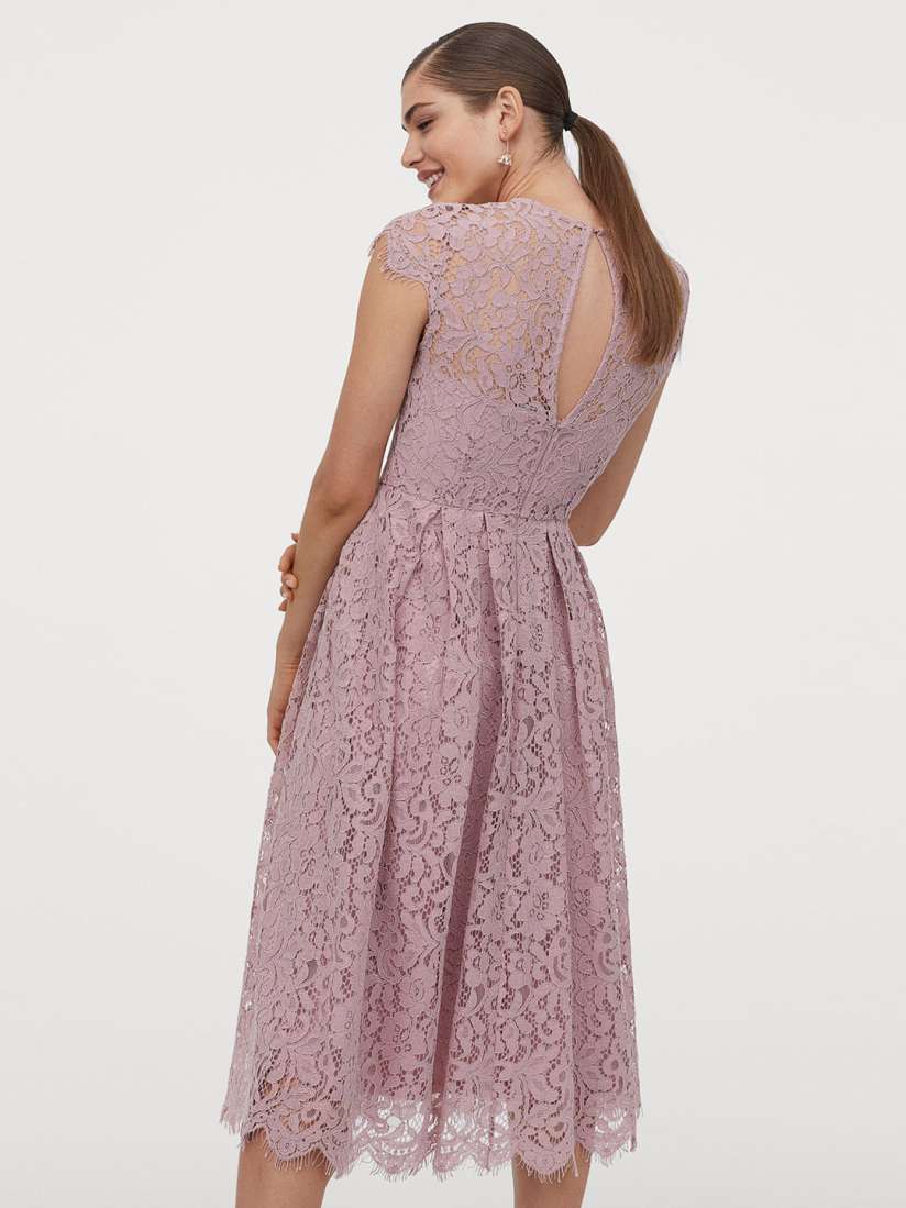 H&m calf length lace dress top