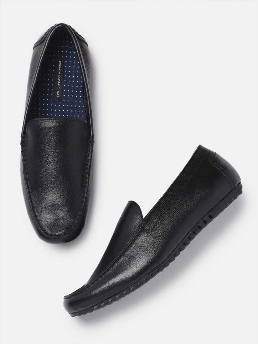 Buy French Connection Men Black Leather Loafers Casual Shoes for Men 11629484 Myntra