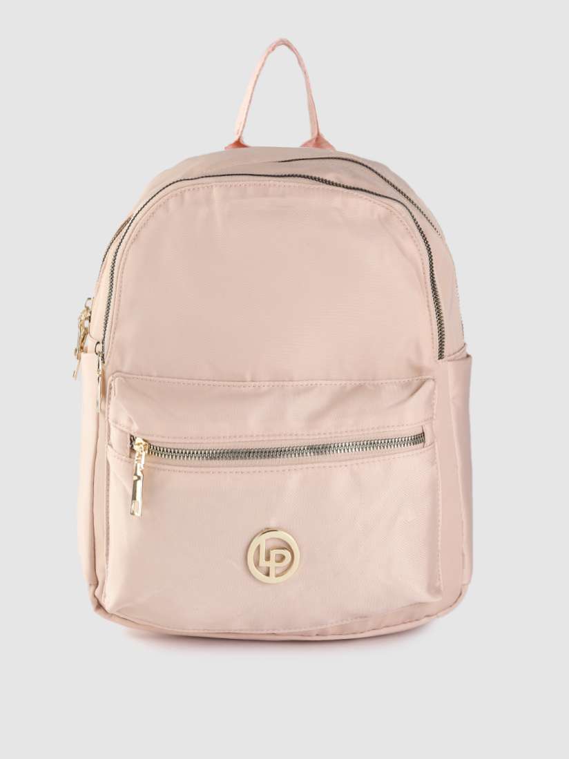 Buy Lino Perros Women Peach Coloured Solid Laptop Backpack Backpacks for Women 11632560 Myntra