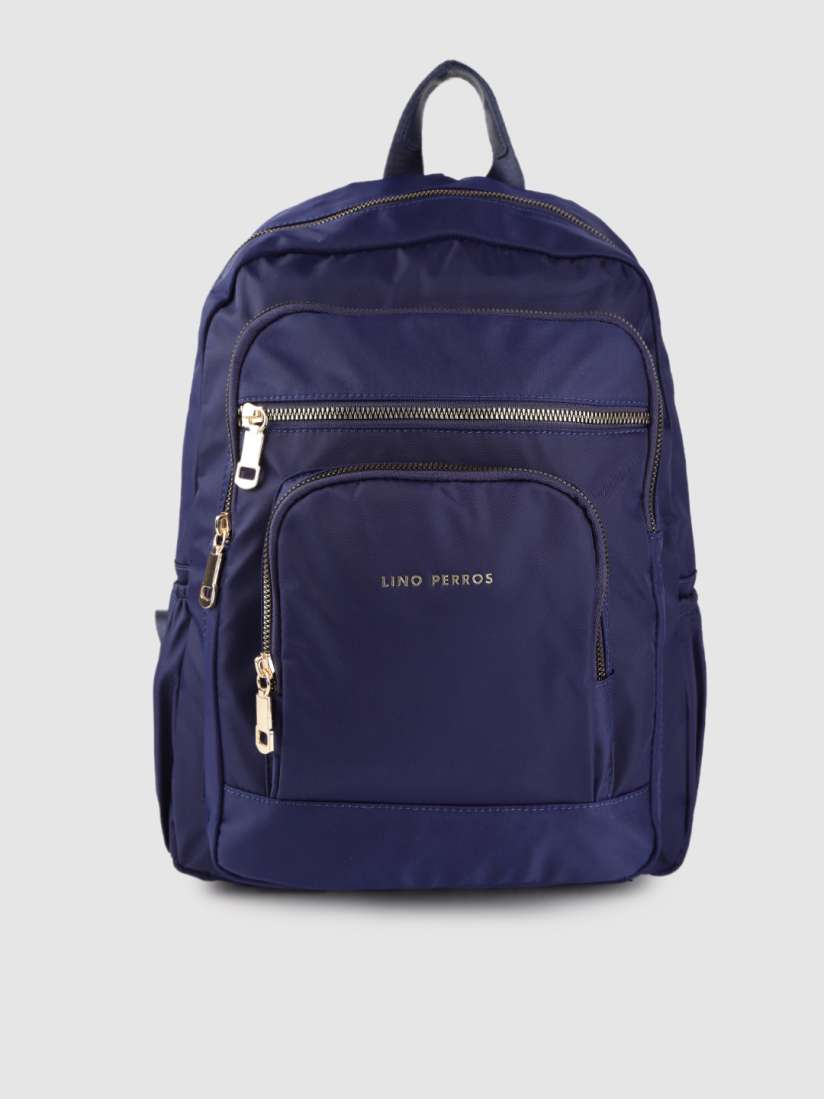 Buy Lino Perros Women Navy Blue Solid Backpack Backpacks for Women 11632662 Myntra