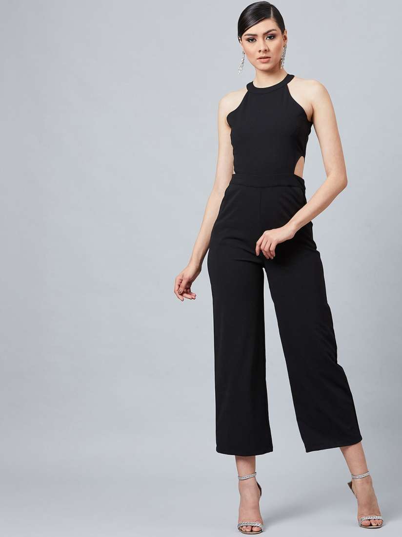 Buy Athena Women Black Solid Basic Jumpsuit Jumpsuit for Women 11634544 Myntra
