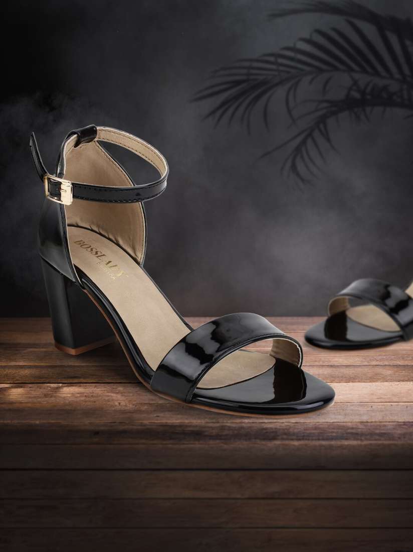 Myntra black heels sale