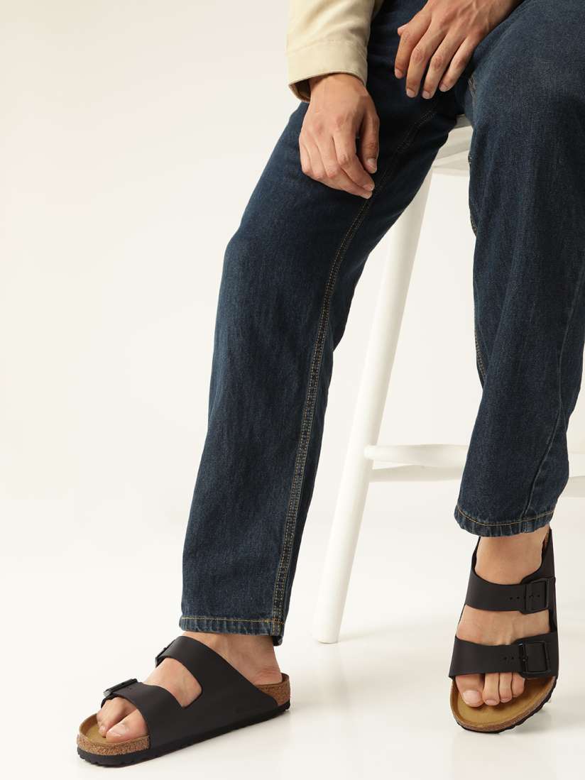 Buy Birkenstock Arizona Black Regular Width Birko Flor Two Strap Sandals Sandals for Unisex 11648054 Myntra