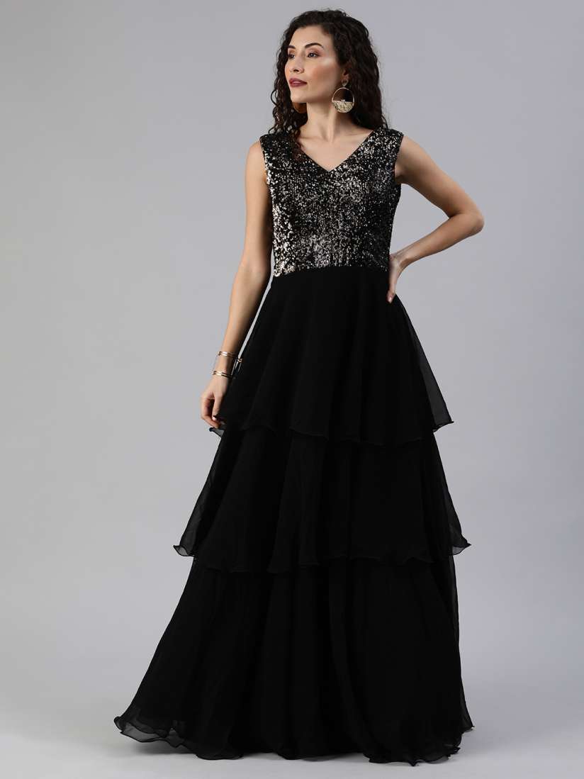 Evening gowns myntra top