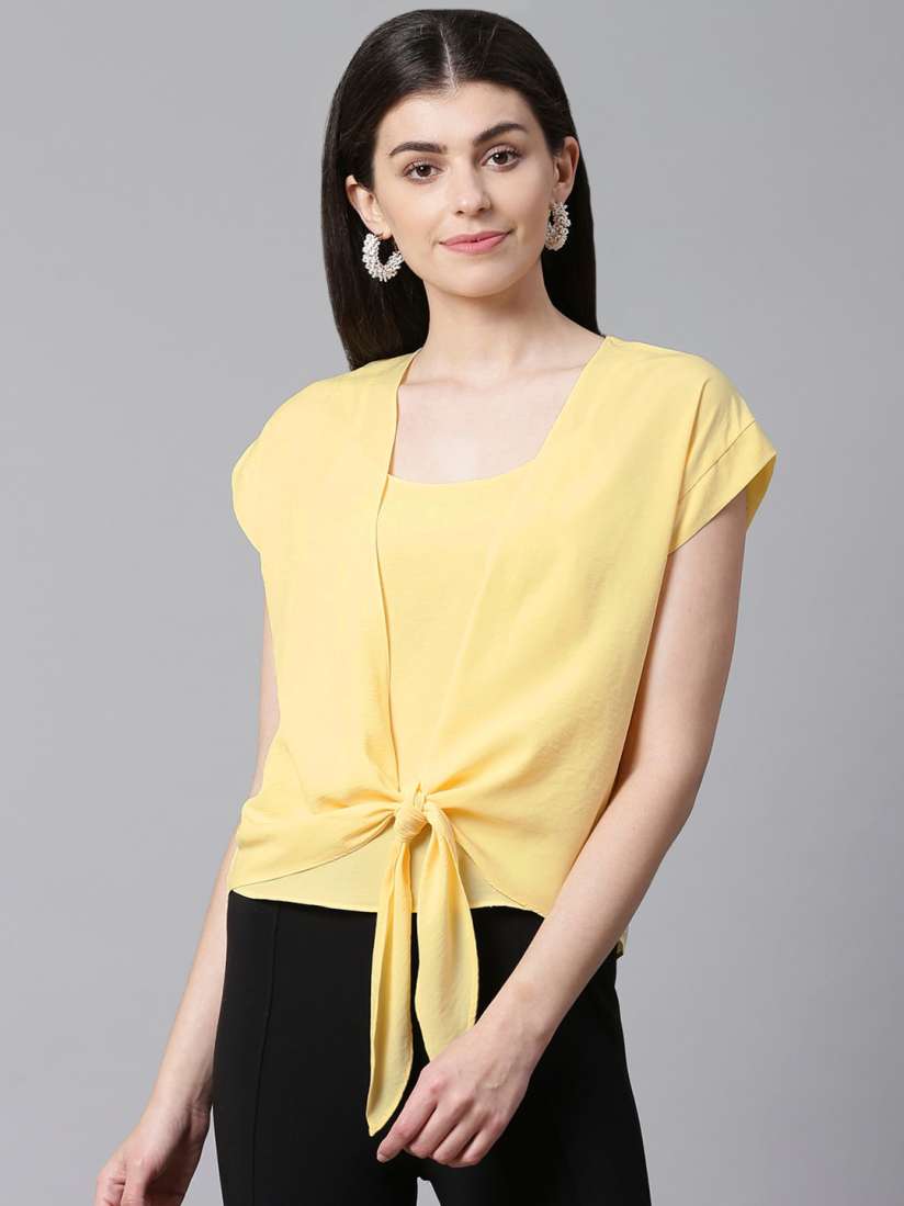 Buy DOROTHY PERKINS Women Yellow Solid Top Tops for Women 11649644 Myntra