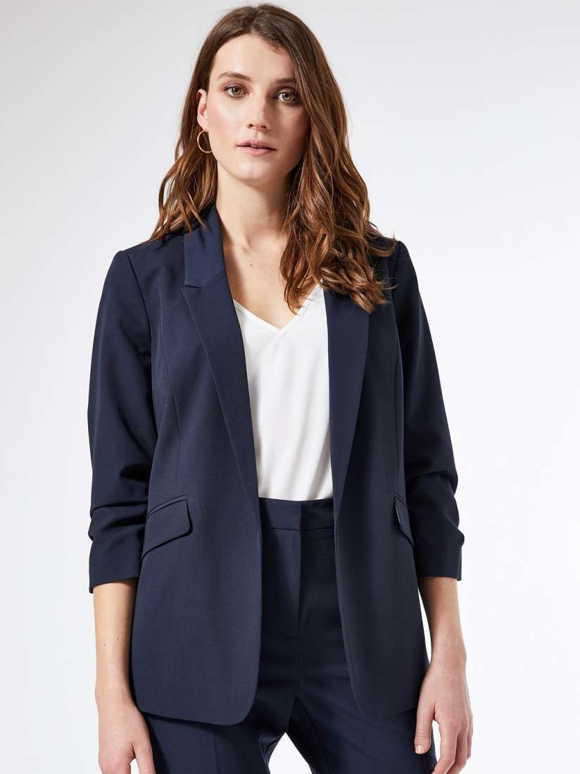 Buy DOROTHY PERKINS Women Navy Blue Solid Formal Blazer Blazers for Women 11650562 Myntra