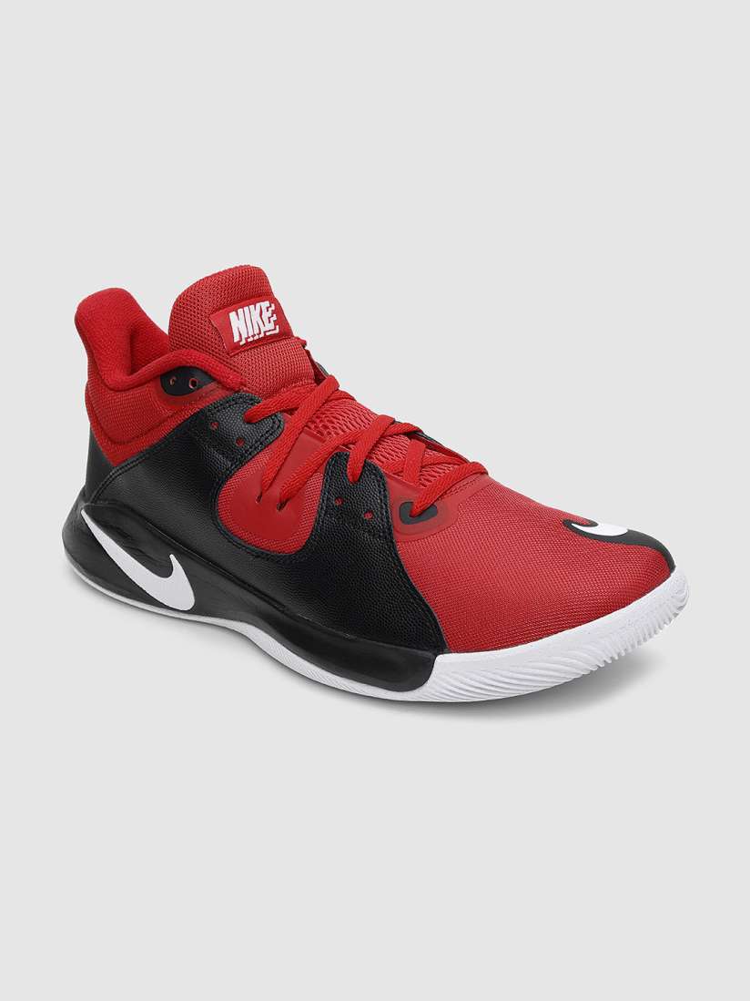 Buy Nike Men Red Black FLY BY MID Leather Basketball Shoes Sports Shoes for Men 11652338 Myntra