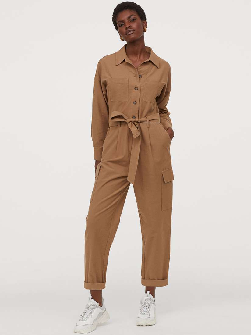 Buy H M Women Beige Utility Jumpsuit Jumpsuit for Women 11654656 Myntra