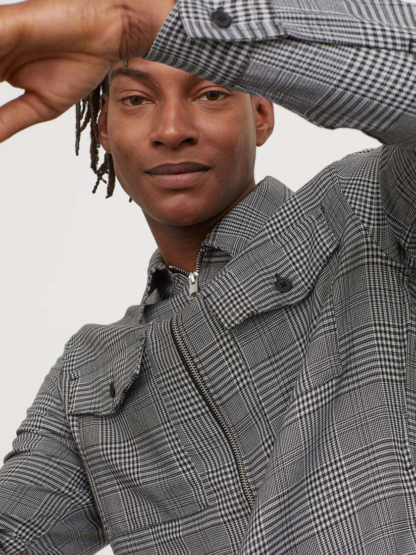 Checked shirt jacket mens shop