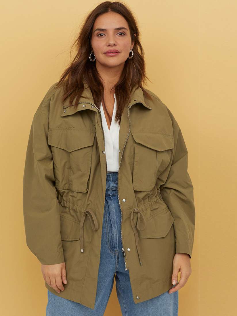 H&m army green jacket cheap
