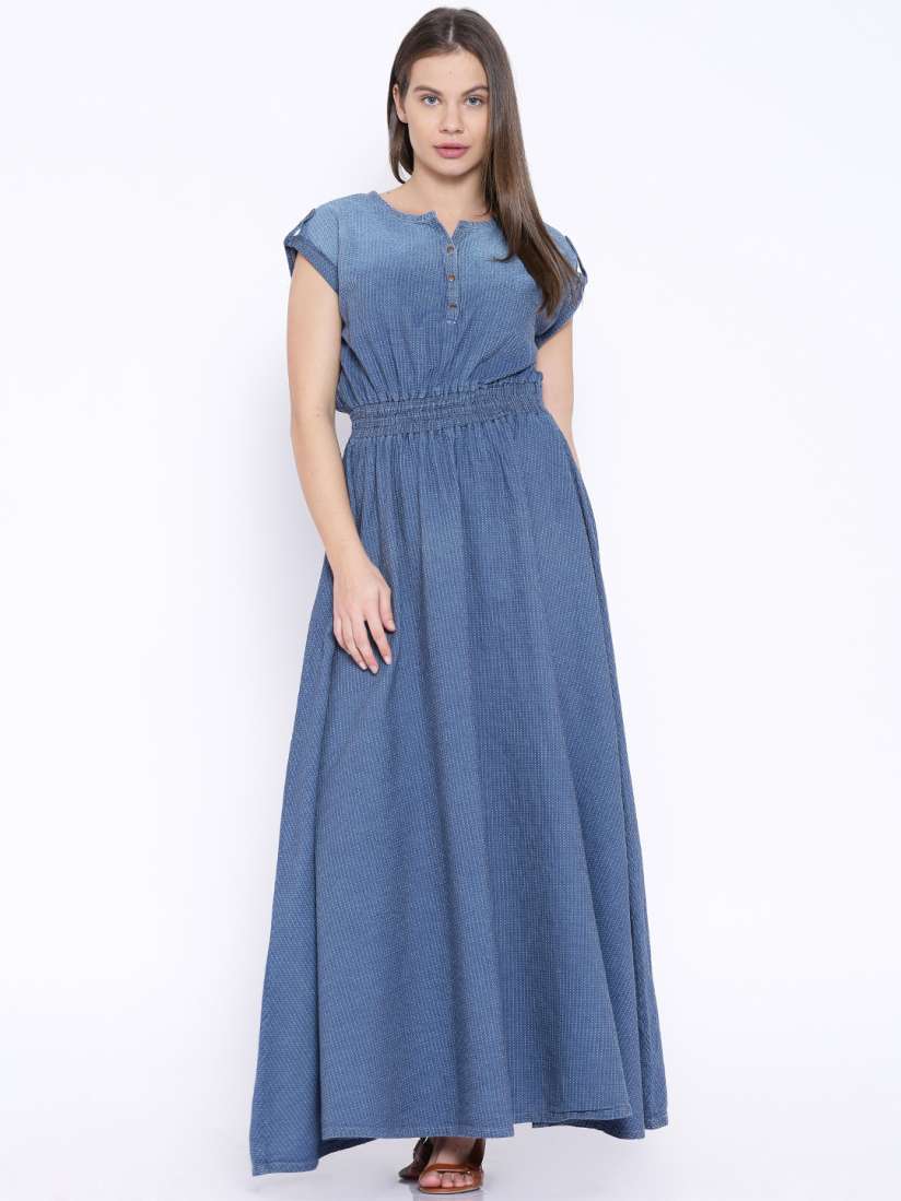 Buy Tokyo Talkies Blue Denim Maxi Dress Dresses for Women 1165765 Myntra