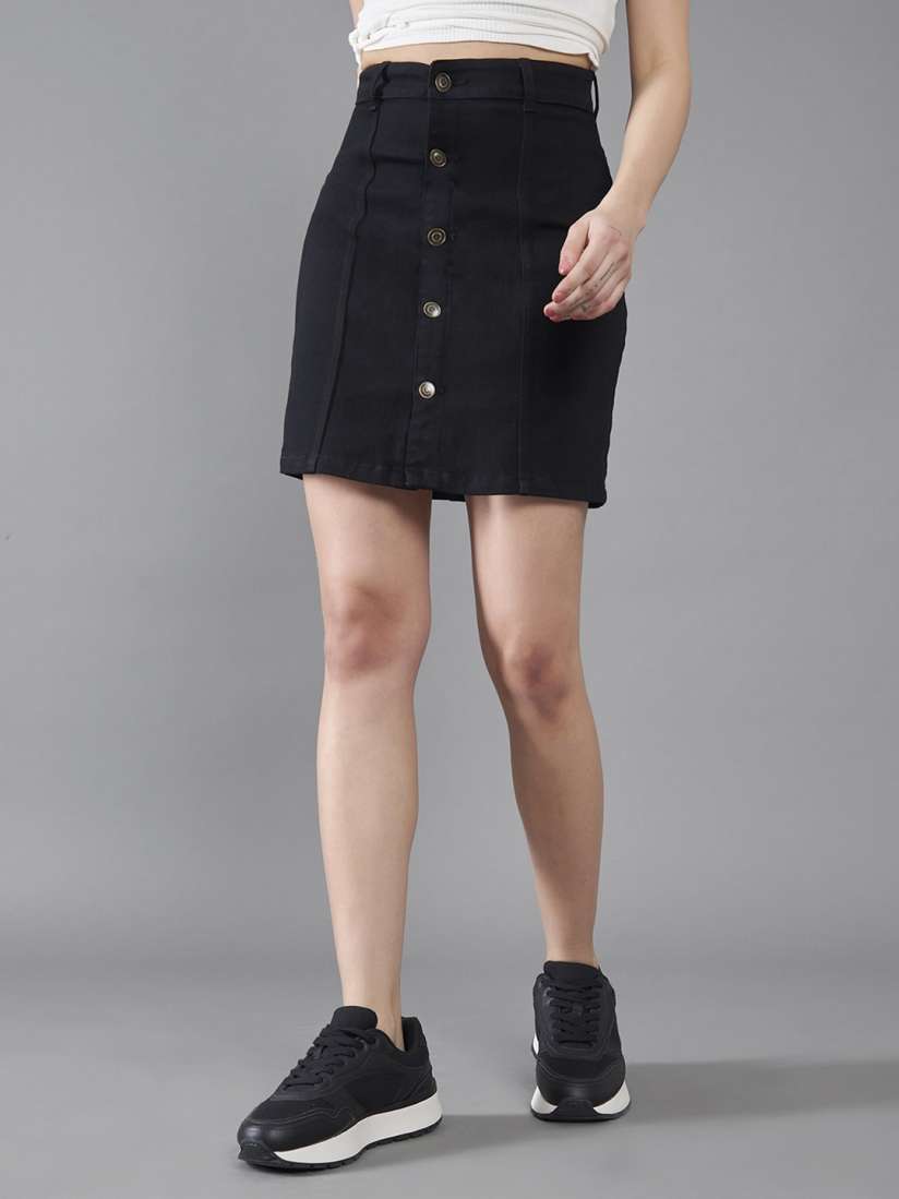 Denim pencil mini skirt shop
