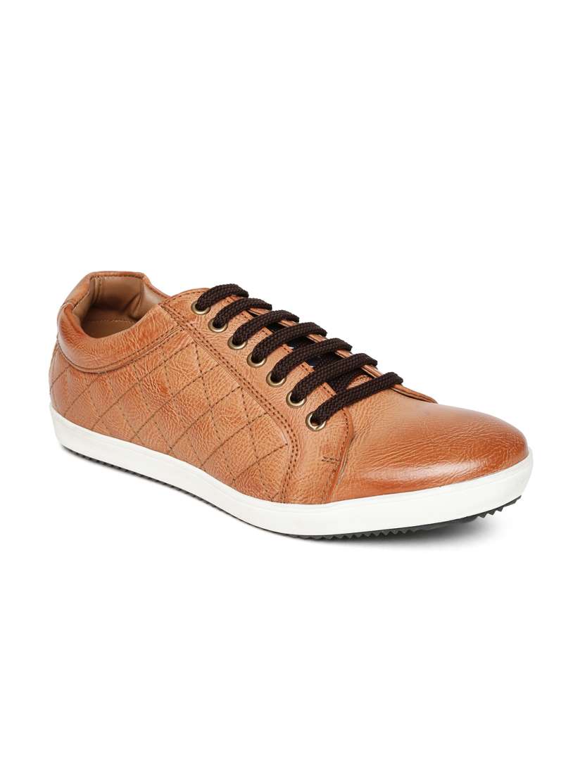 Buy Knotty Derby by Arden Men Camel Brown Quilted Sneakers Casual Shoes for Men 1166312 Myntra