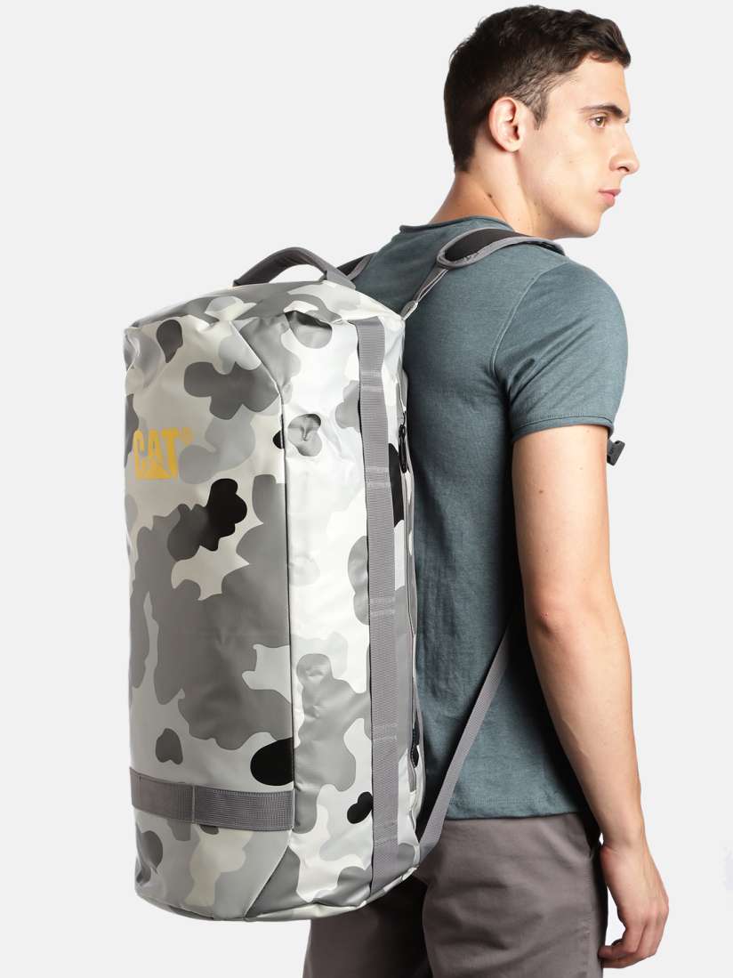 Buy CAT Yosemite Grey And Black Camouflage Printed Yosemite Duffel Bag Cum Backpack Duffel Bag for Unisex 11670636 Myntra