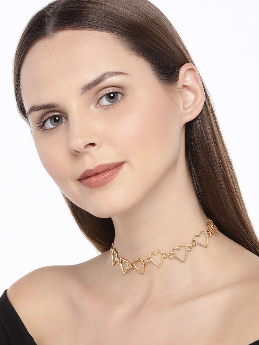 Buy OOMPH Gold Toned Handcrafted Choker Necklace and Chains for Women 11670816 Myntra