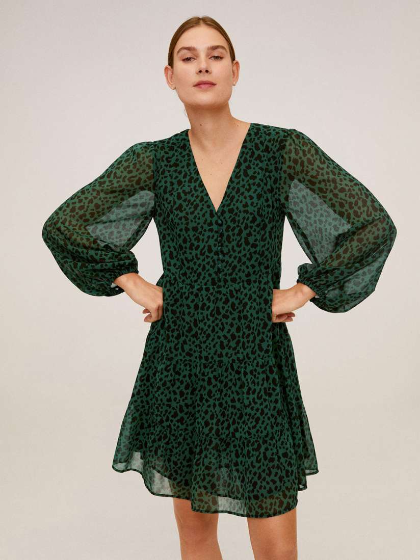 Mango Dress 2020 Misha Puff 8-9y Ruffle Sleeve Dress In