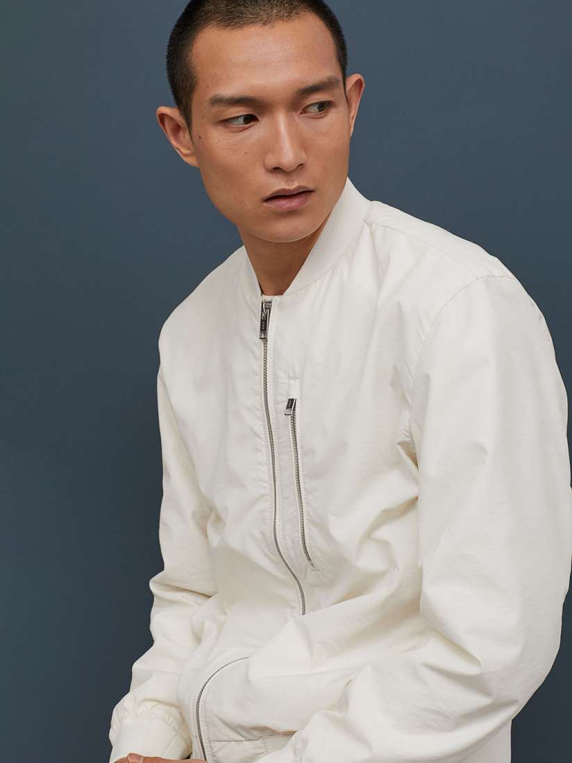 Nylon blend bomber jacket h&m store