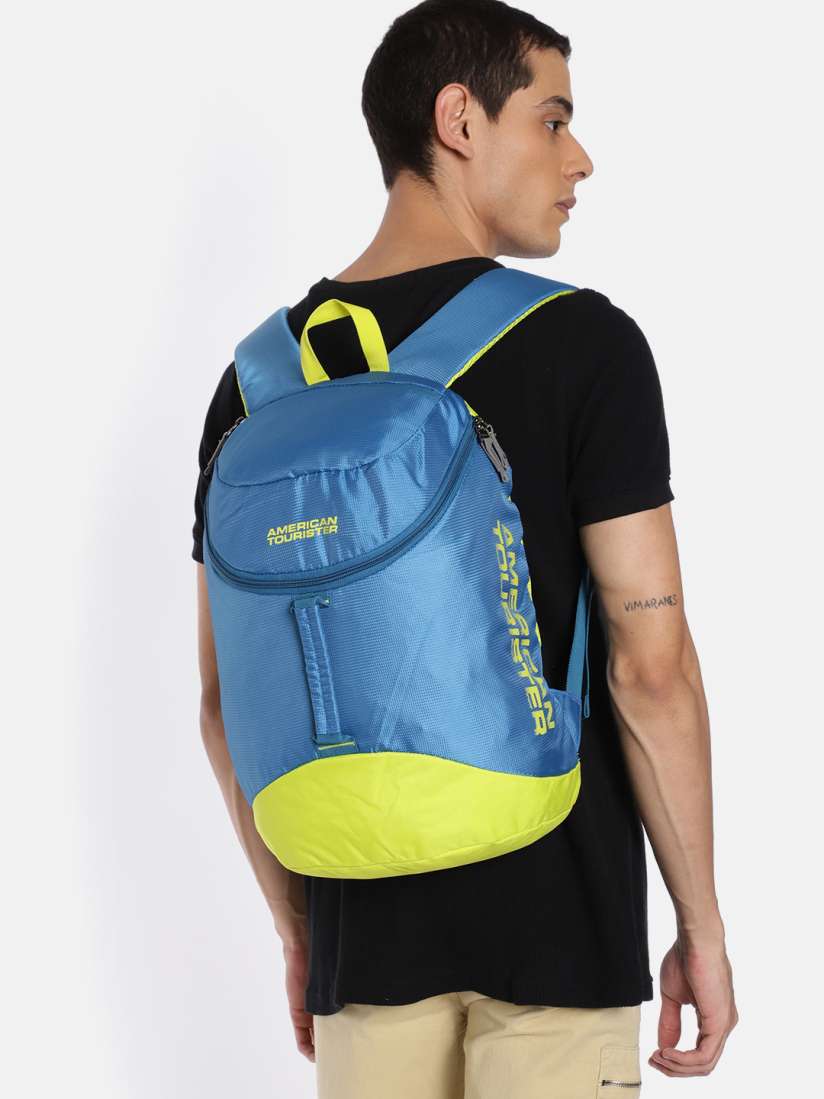 Buy AMERICAN TOURISTER Unisex Blue Yellow Colourblocked SCAMP Backpack Backpacks for Unisex 11680390 Myntra