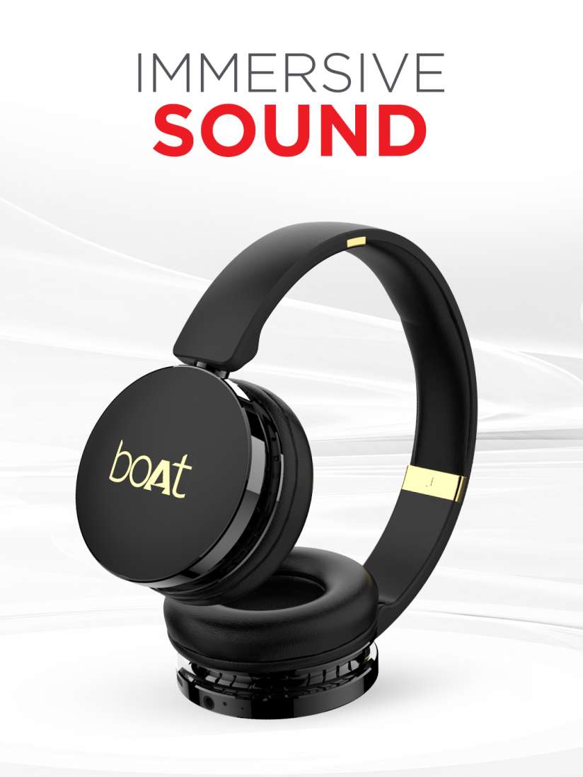 Buy boAt Rockerz 370 Buoyant Black Wireless Headphone with Immersive Audio Padded Earcups Headphones for Unisex 11685868 Myntra