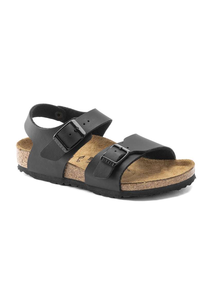 Buy Birkenstock New York Black Regular Width Birko Flor With An Ankle Strap Sandals for Boys 11689928 Myntra