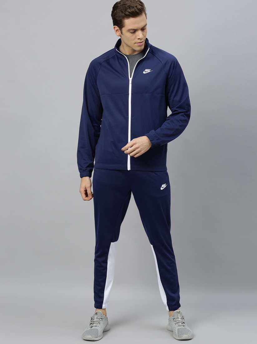 Buy Nike Men Navy Blue Solid Tracksuit Tracksuits for Men 11703300 Myntra