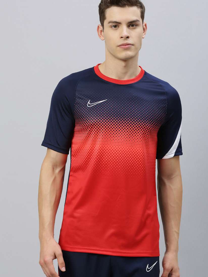 Navy blue and red nike shirt shop