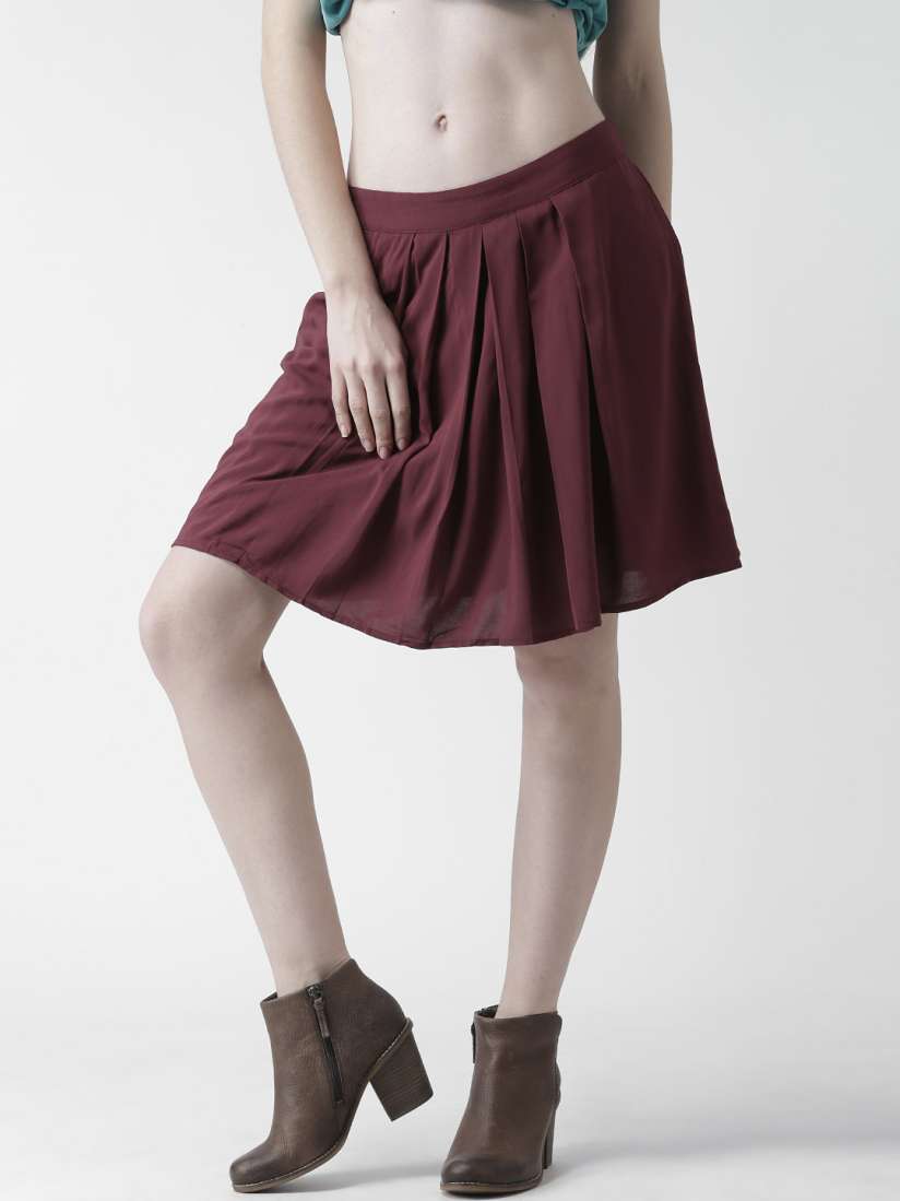 Burgundy skirt forever 21 sales