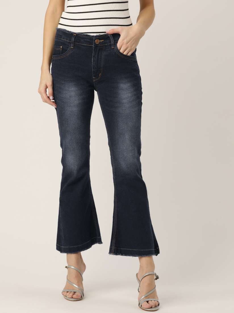 Bell bottom jeans myntra top