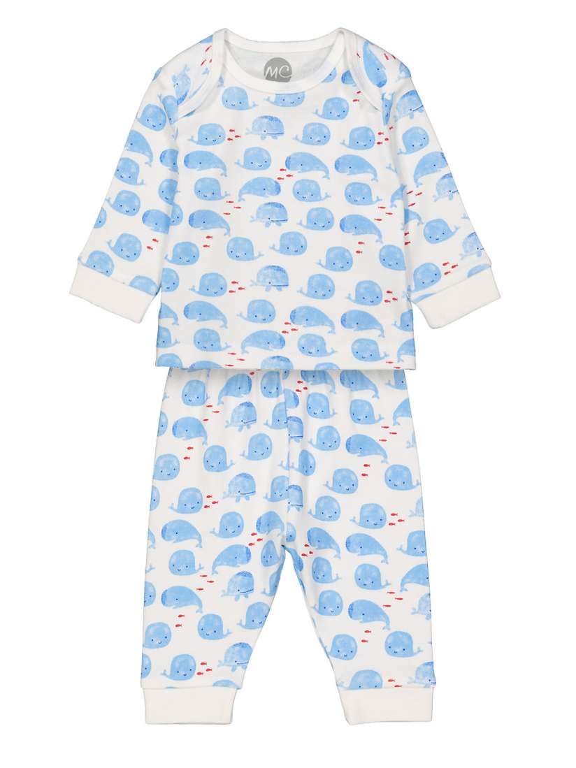 Buy mothercare Boys Grey Blue Printed Night suit Night suits for Boys 11727340 Myntra