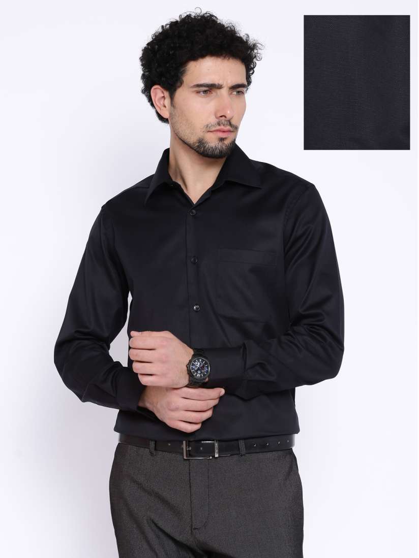 Buy Raymond Black Contemporary Fit Formal Shirt Shirts for Men 1172785 Myntra