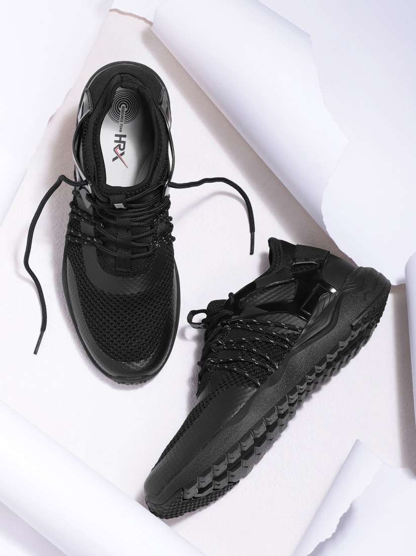 Buy HRX by Hrithik Roshan Men Black Woven Design Sneakers Casual Shoes for Men 11727992 Myntra